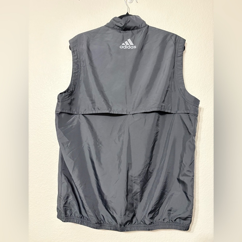 Men's Adidas 1/4 Zip Golf Black Wind Vest. Side Zip Pockets. M - Picture 4 of 12